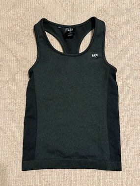MP Seamless Racerback Tank - Dark Green/Black Size Small
